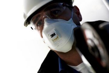 3M Aura 9332+ stofmasker in gebruik