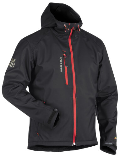 Blaklader 4949 zwart rood softshell werkjas