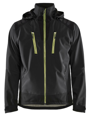 Blaklader 4749 zwart geel softshell werkjas