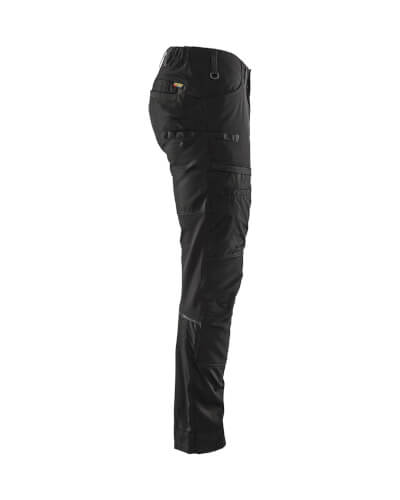 Blaklader 1456 zwarte stretch werkbroek rechterzijde