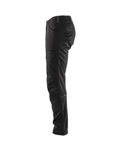 Blaklader 1456 zwarte stretch werkbroek linkerzijde