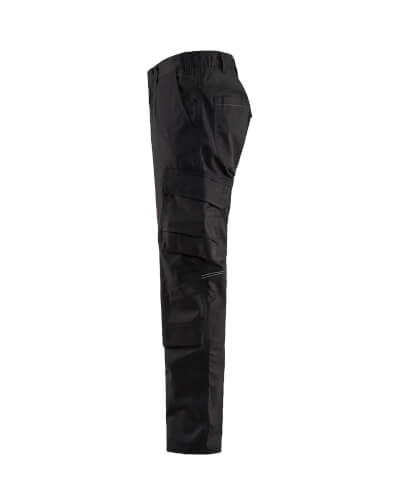 Blaklader 1448 zwarte stretch werkbroek linkerkant
