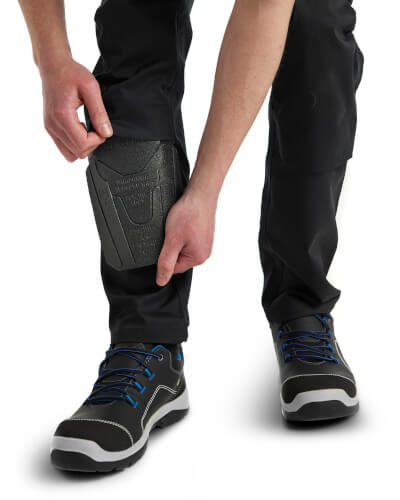 Blaklader 1448 zwarte stretch werkbroek knie zak