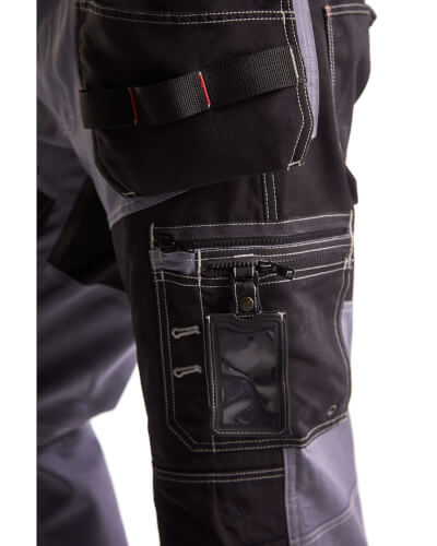 Blaklader X1500 1370 grijze katoenen werkbroek ritszak