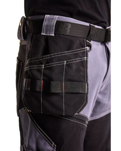Blaklader X1500 1370 grijze katoenen werkbroek schuine voorzak