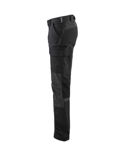 Blaklader 1422 zwarte stretch werkbroek linkerzijde