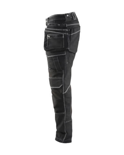 Blaklader 1990 Denim Stretch X1900 zwarte werkbroek linkerzijde