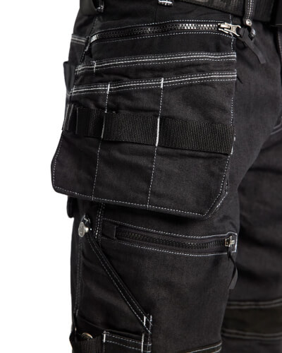 Blaklader 1990 Denim Stretch X1900 zwarte werkbroek gereedschapszak