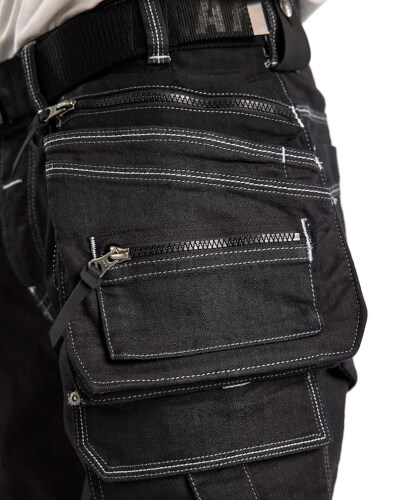 Blaklader 1990 Denim Stretch X1900 zwarte werkbroek broekzakken