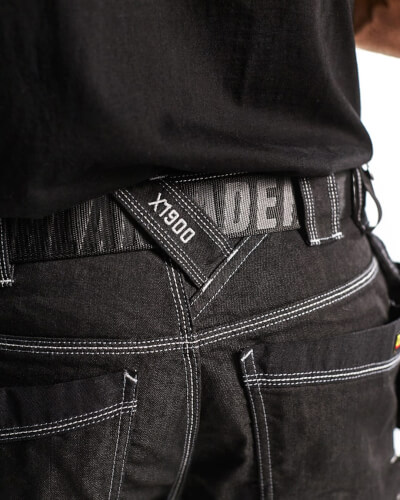 Blaklader 1990 Denim Stretch X1900 zwarte werkbroek riemlussen
