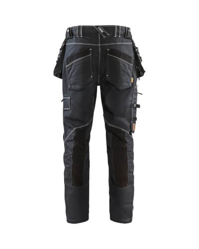 Blaklader 1999 Baggy Denim Stretch X1900 blauwe/zwarte werkbroek achterzijde