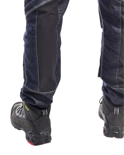 Blaklader 1999 Baggy Denim Stretch X1900 blauwe/zwarte werkbroek enkels