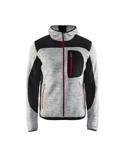 Blaklader 4930 lichtgrijze softshell werkjas voorzijde