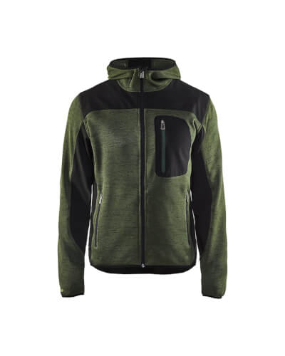 Blaklader 4930 groene softshell werkjas voorzijde