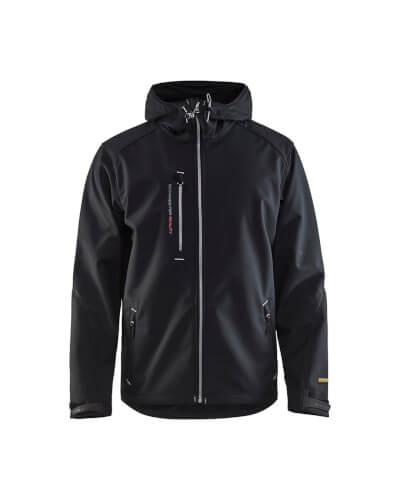 Blaklader 4949 zwart zilver softshell werkjas voorzijde