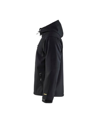 Blaklader 4949 zwart zilver softshell werkjas linkerzijde