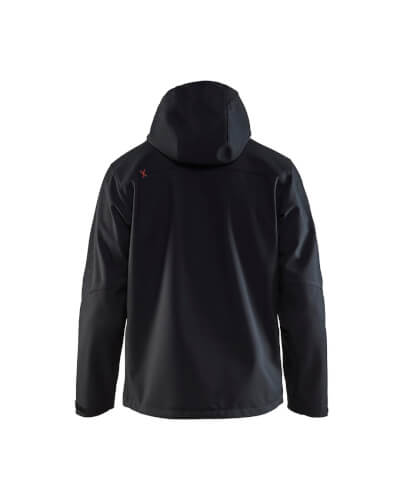 Blaklader 4949 zwart rood softshell werkjas achterzijde