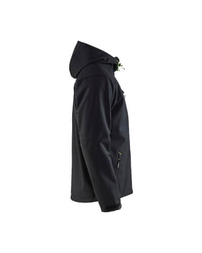 Blaklader 4949 zwart/groen softshell werkjas rechterzijde
