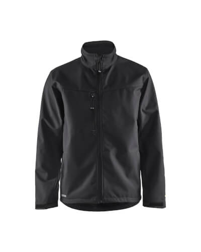 Blaklader 4951 zwarte softshell werkjas voorzijde