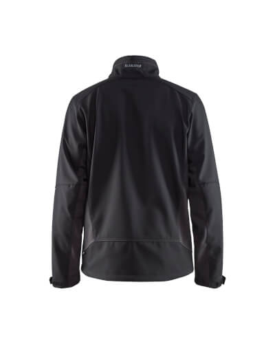 Blaklader 4950 zwarte softshell werkjas achterzijde