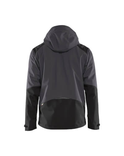 Blaklader 4749 zwart/grijs softshell werkjas achterzijde