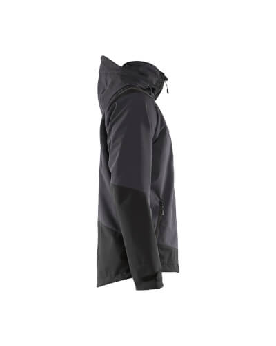 Blaklader 4749 zwart/grijs softshell werkjas rechterzijde