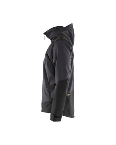 Blaklader 4749 zwart/grijs softshell werkjas linkerzijde