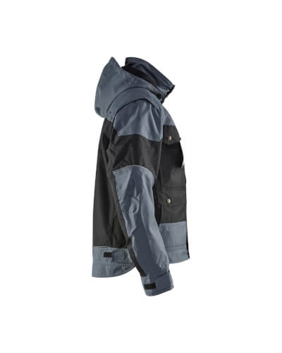 Blaklader 4886 zwart/grijze winter werkjas linkerzijde