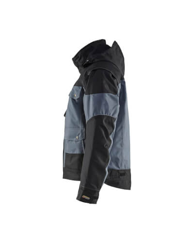 Blaklader 4886 grijs/zwarte winter werkjas linkerzijde