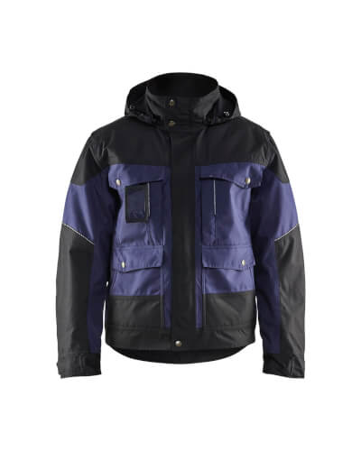 Blaklader 4886 navy/zwarte winter werkjas voorzijde