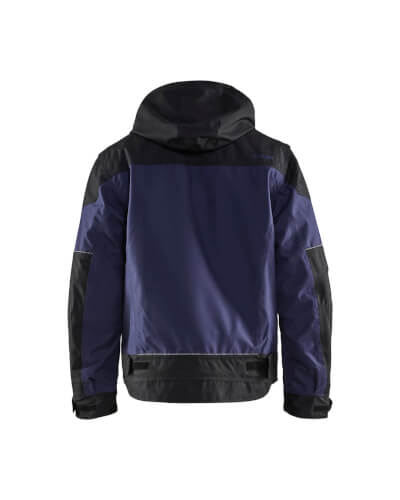 Blaklader 4886 navy/zwarte winter werkjas achterzijde