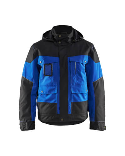 Blaklader 4886 blauw/zwarte winter werkjas voorzijde