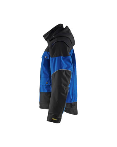 Blaklader 4886 blauw/zwarte winter werkjas linkerzijde