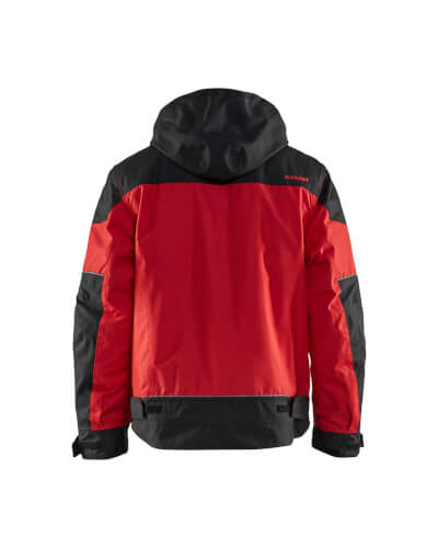 Blaklader 4886 rood/zwarte winter werkjas achterzijde