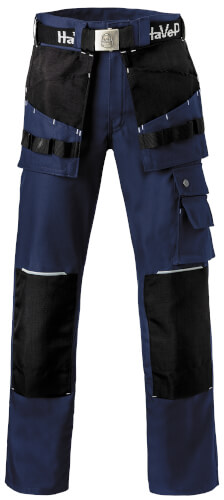 Havep 8730 blauw/zwarte werkbroek