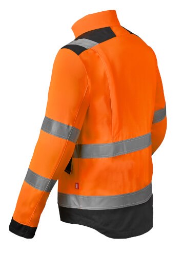 50429 fluo oranje/grijze werkjas achterzijde