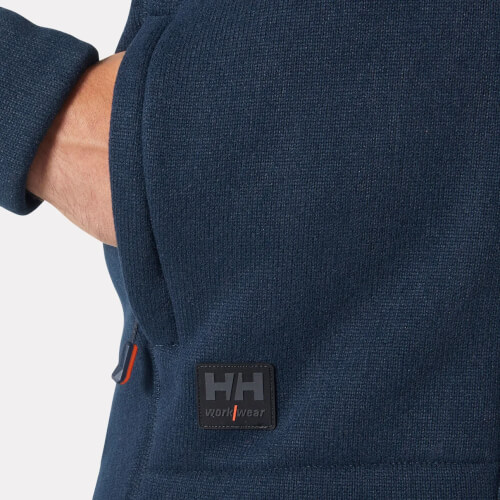 72250 Kensington marineblauwe fleece werkjas