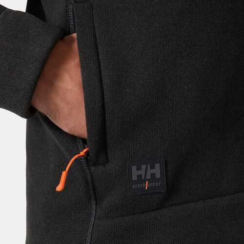 72250 Kensington zwarte fleece werkjas
