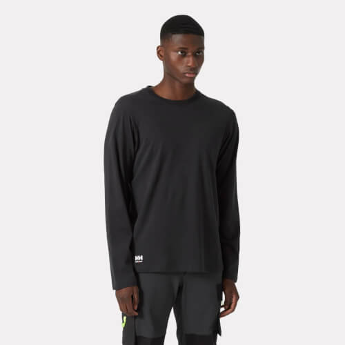 79169 Classic zwart longsleeve shirt