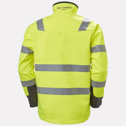 Helly Hansen 74095 Alna 2.0 fluo gele 269 softshell werkjas achterzijde