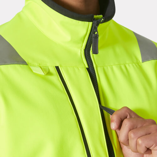 Helly Hansen 74095 Alna 2.0 fluo gele 269 softshell werkjas rits