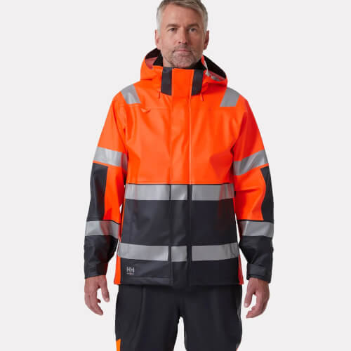 Helly Hansen 70295 Alna 2.0 fluo oranje regenjack op model