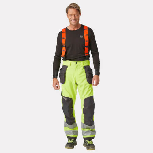 71493 Alna 2.0 fluo gele werkbroek met bretels