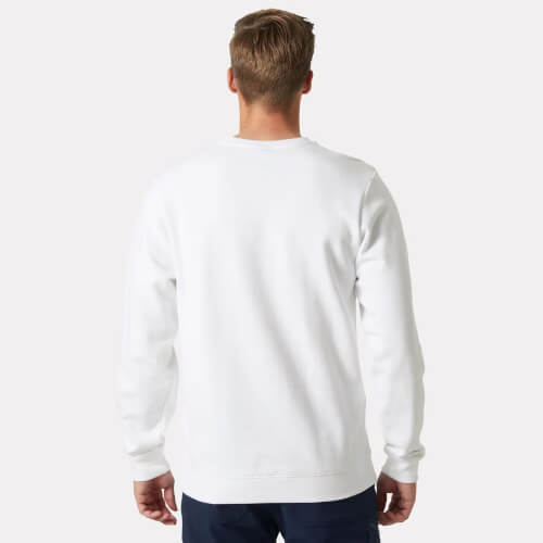 Helly Hansen 79324 900 Classic wit sweatshirt in persoon achterzijde