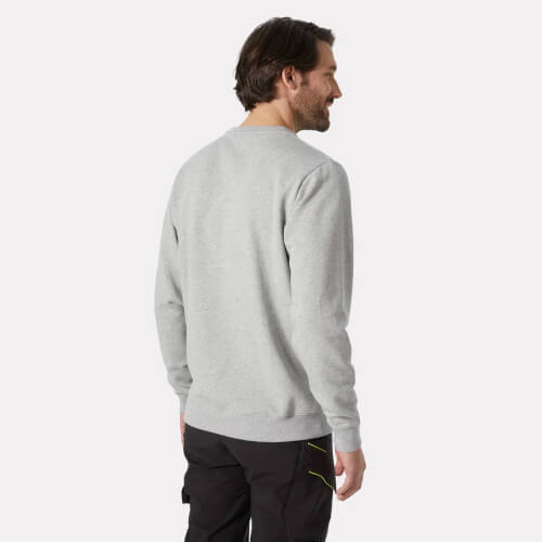 Helly Hansen 79324 930 Classic grijs sweatshirt in persoon achterzijde