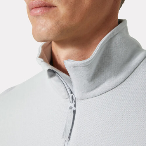 Helly Hansen 79325 910 Classic lichtgrijs sweatshirt ykk rits met opstaande kraag