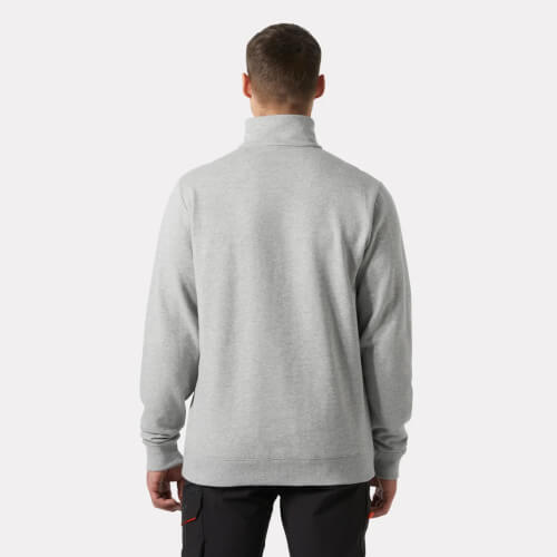 Helly Hansen 79325 930 Classic grijs sweatshirt in persoon achterzijde