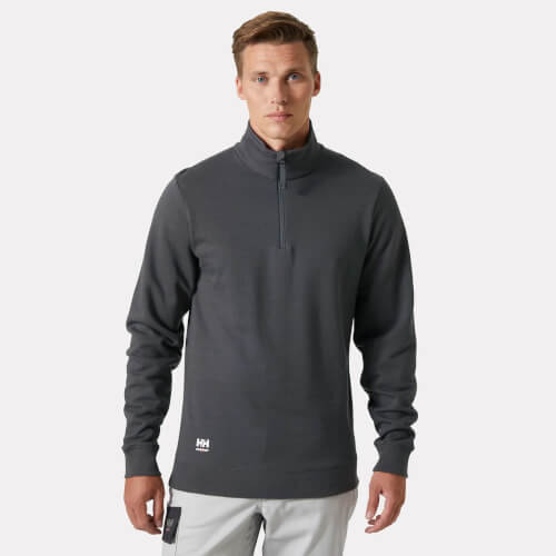 Helly Hansen 79325 970 Classic donkergrijs sweatshirt in persoon