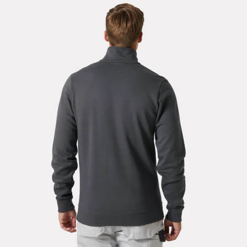 Helly Hansen 79325 970 Classic donkergrijs sweatshirt in persoon achterkant