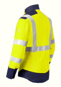 Havep 50247 fluo gele werkjas achterzijde